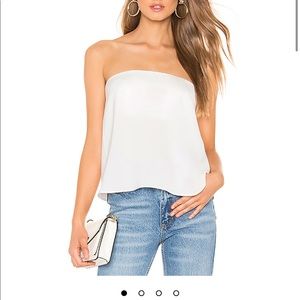 Strapless white top